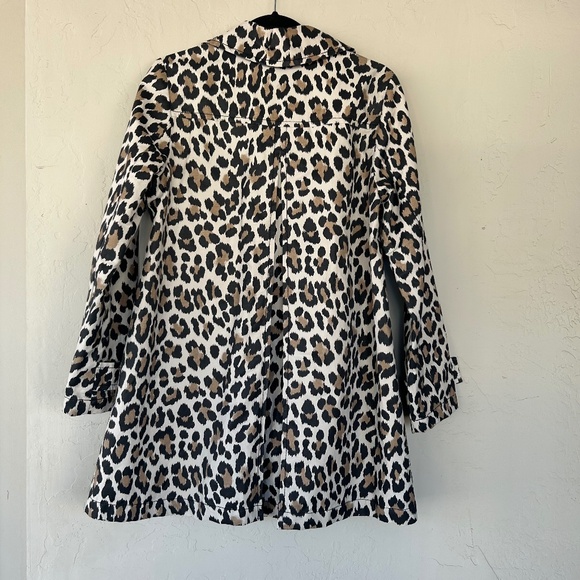 Kate Spade Cotton Blend Leopard Print A-line Coat Women's Size Small Button Up - Picture 3 of 15